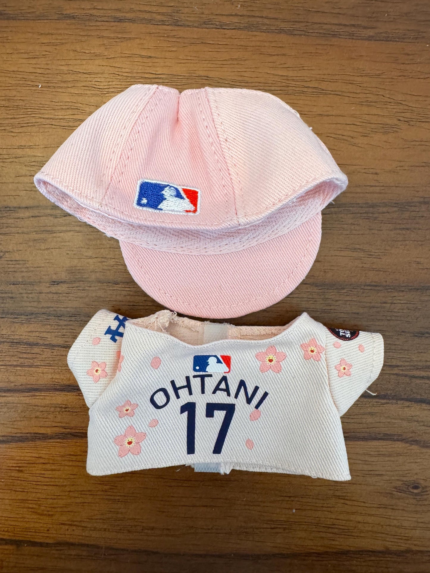 Custom Dodgers Labubu Pink Jersey and embroidered fitted cap - Shohei Ohtani #17