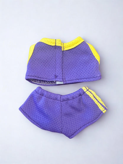 Custom Labubu Outfit, Lakers #24  Purple and Gold Jersey & Shorts Set,
