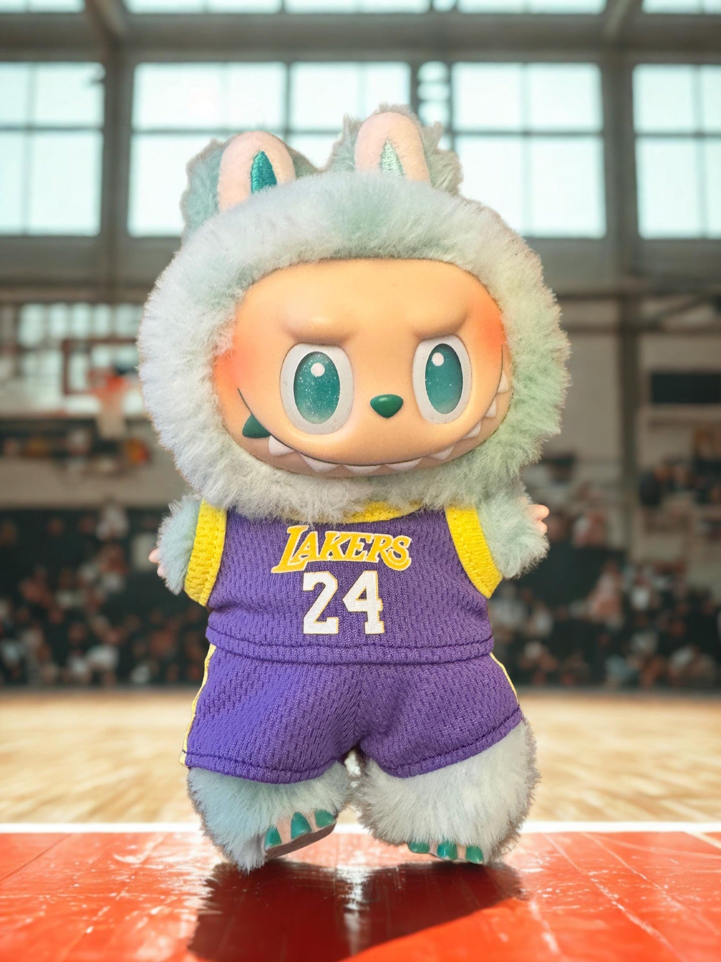 Custom Labubu Outfit, Lakers #24  Purple and Gold Jersey & Shorts Set,