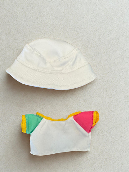 Labubu Doll Outfit: San Diego Baseball Jersey & Bucket Hat
