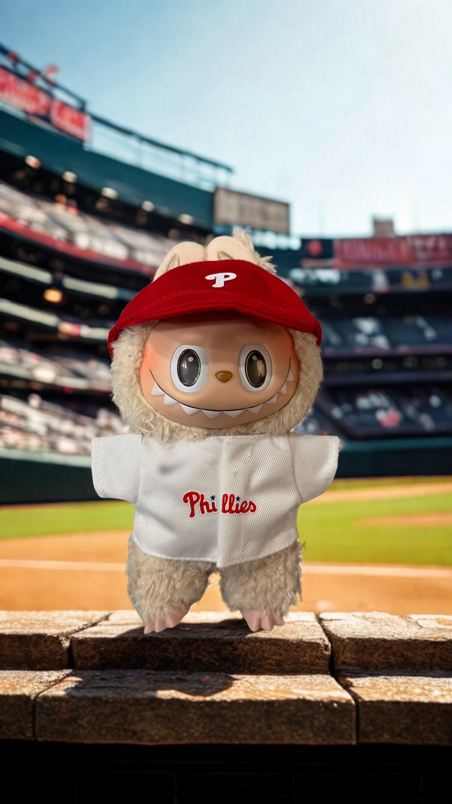 Labubu Phillies Outfit  Handmade Plush Clothes | Baseball Jersey & Cap for Labubu Doll