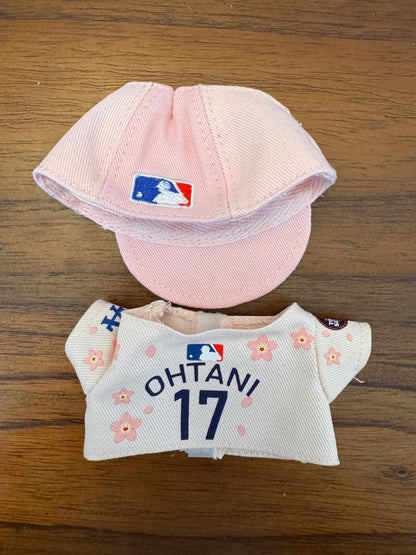 Custom Dodgers Labubu Pink Jersey and embroidered fitted cap  - Shohei Ohtani #17