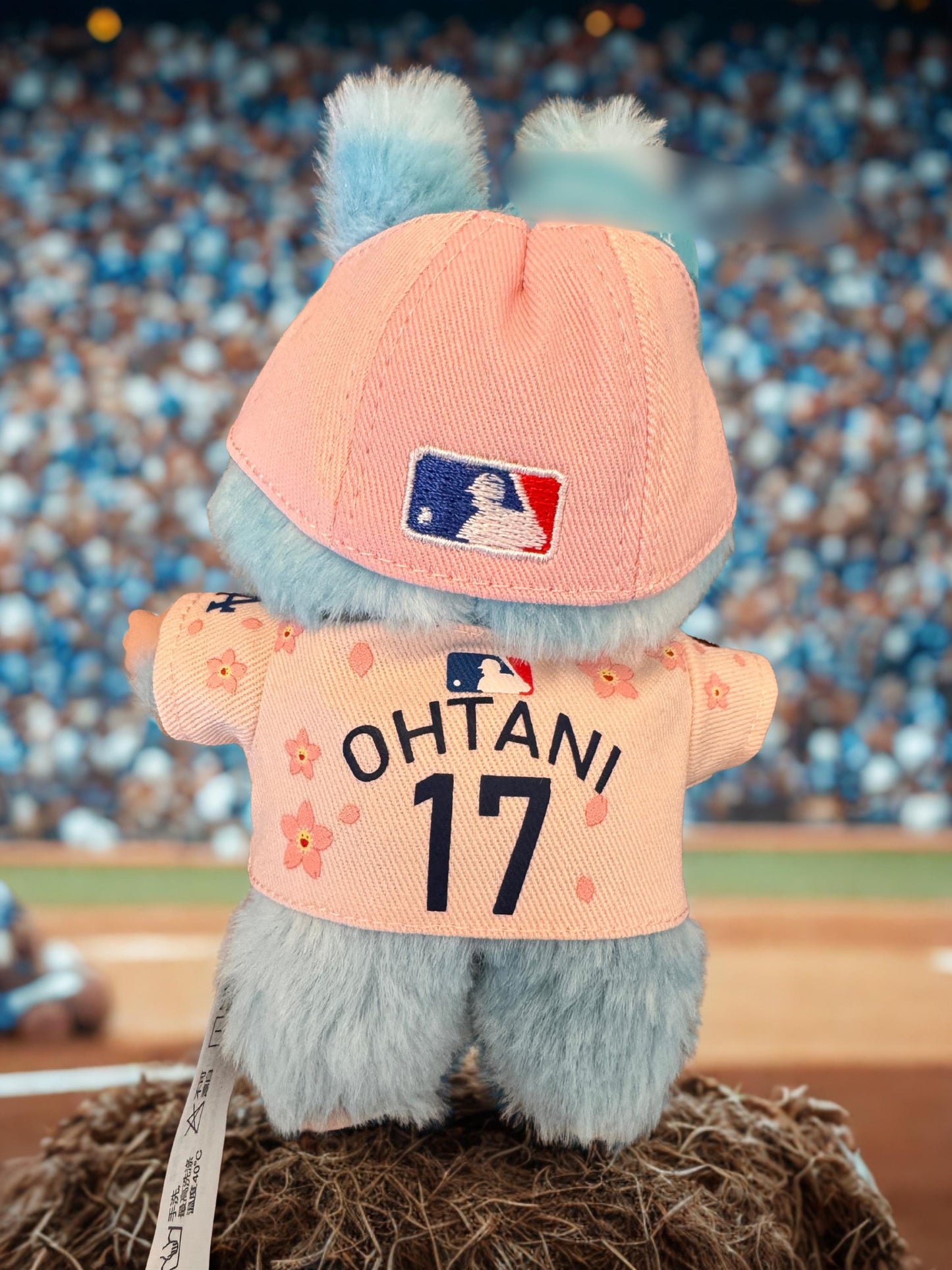 Custom Dodgers Labubu Pink Jersey and embroidered fitted cap  - Shohei Ohtani #17