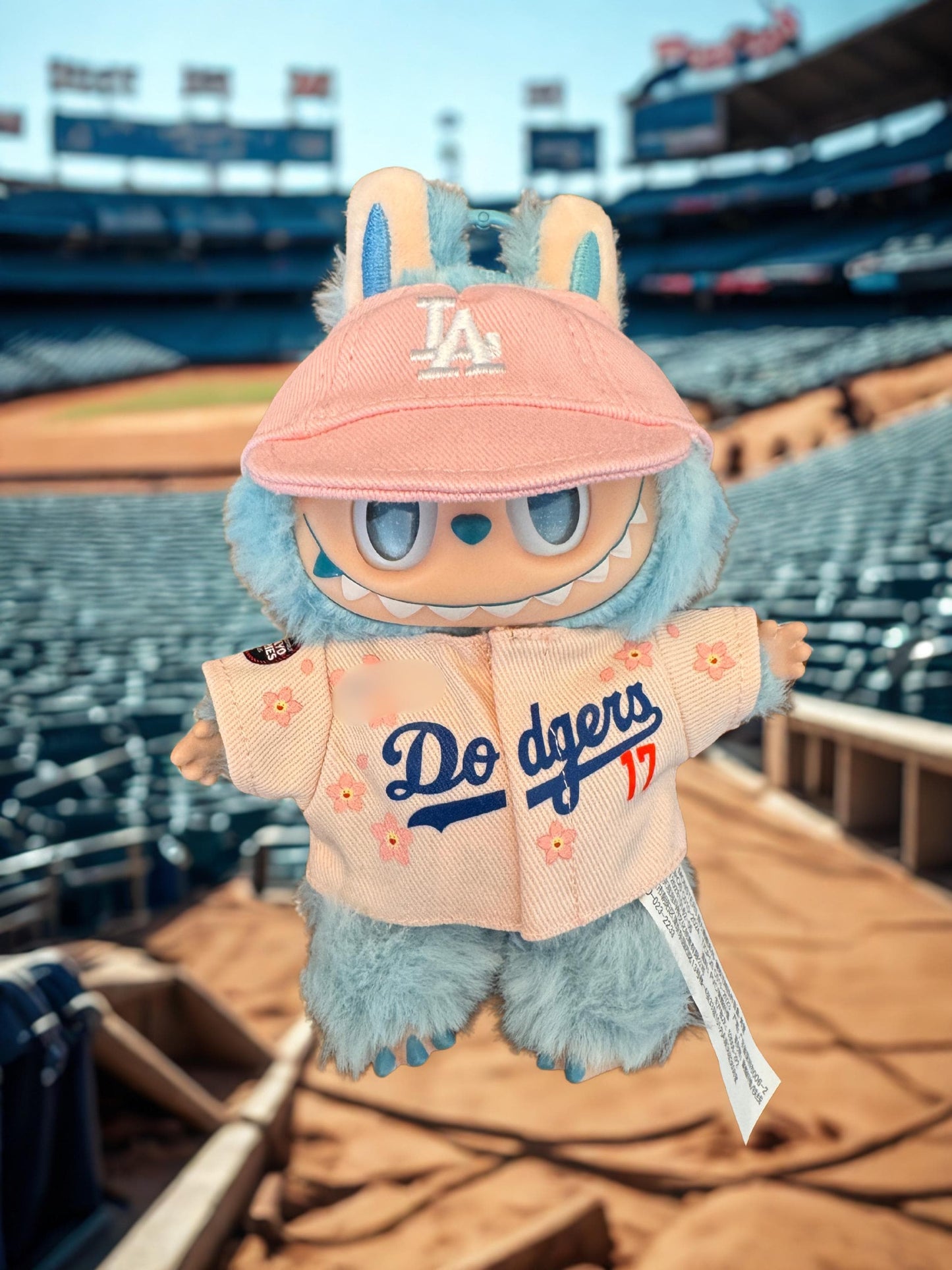 Custom Dodgers Labubu Pink Jersey and embroidered fitted cap  - Shohei Ohtani #17