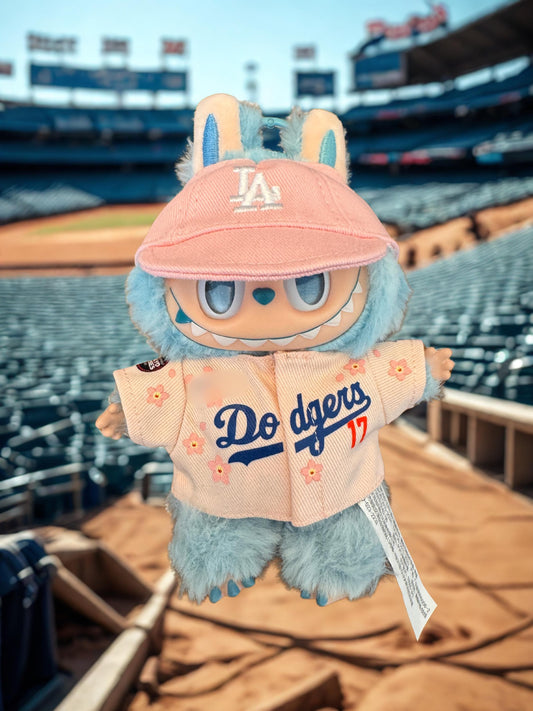 Custom Dodgers Labubu Pink Jersey and embroidered fitted cap  - Shohei Ohtani #17